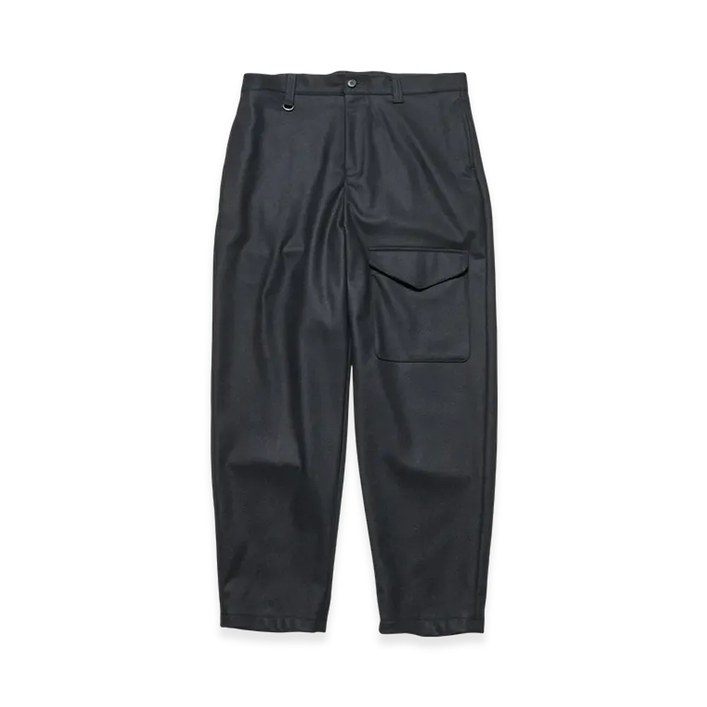 SOPHNET. Light Melton Wool Royal Navy Pants "Black"