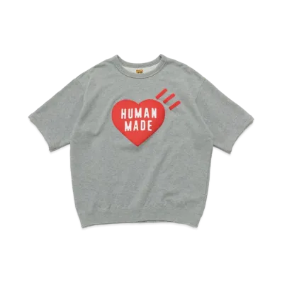 HUMAN MADE SHORT SLEEVE SWEATSHIRT "Gray"