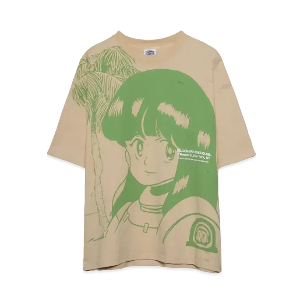 BILLIONAIRE BOYS CLUB BB SEE YOU IN SPACE HEAVY WAHSED CROPPED FIT T-SHIRT "BEIGE"