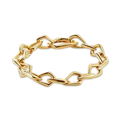 Bottega Veneta Fin Chain Necklace "Yellow Gold"