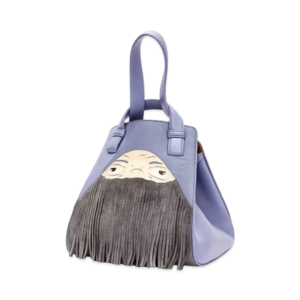 LOEWE x Howl's Moving Castle Markl Hammock Nugget Bag In Nappa Calfskin "Blueberry"
