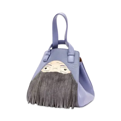 LOEWE x Howl's Moving Castle Markl Hammock Nugget Bag In Nappa Calfskin "Blueberry"