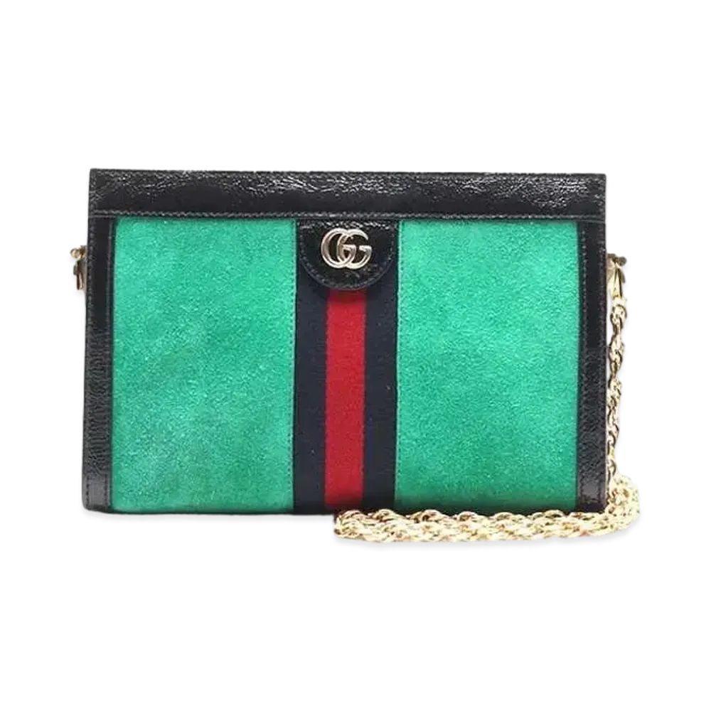 GUCCI Ophidia GG Small Shoulder Bag "Green"