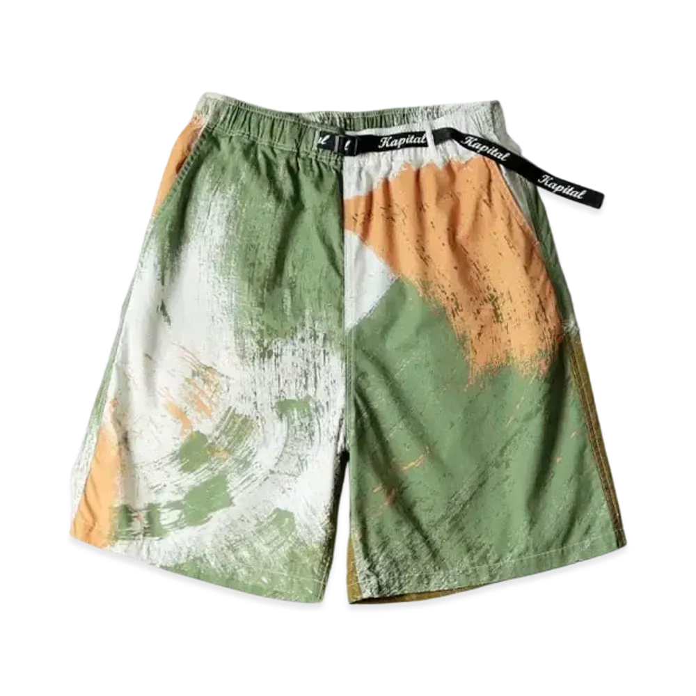 KAPITAL Coma Burberry Brush Camo Easy Shorts "White"