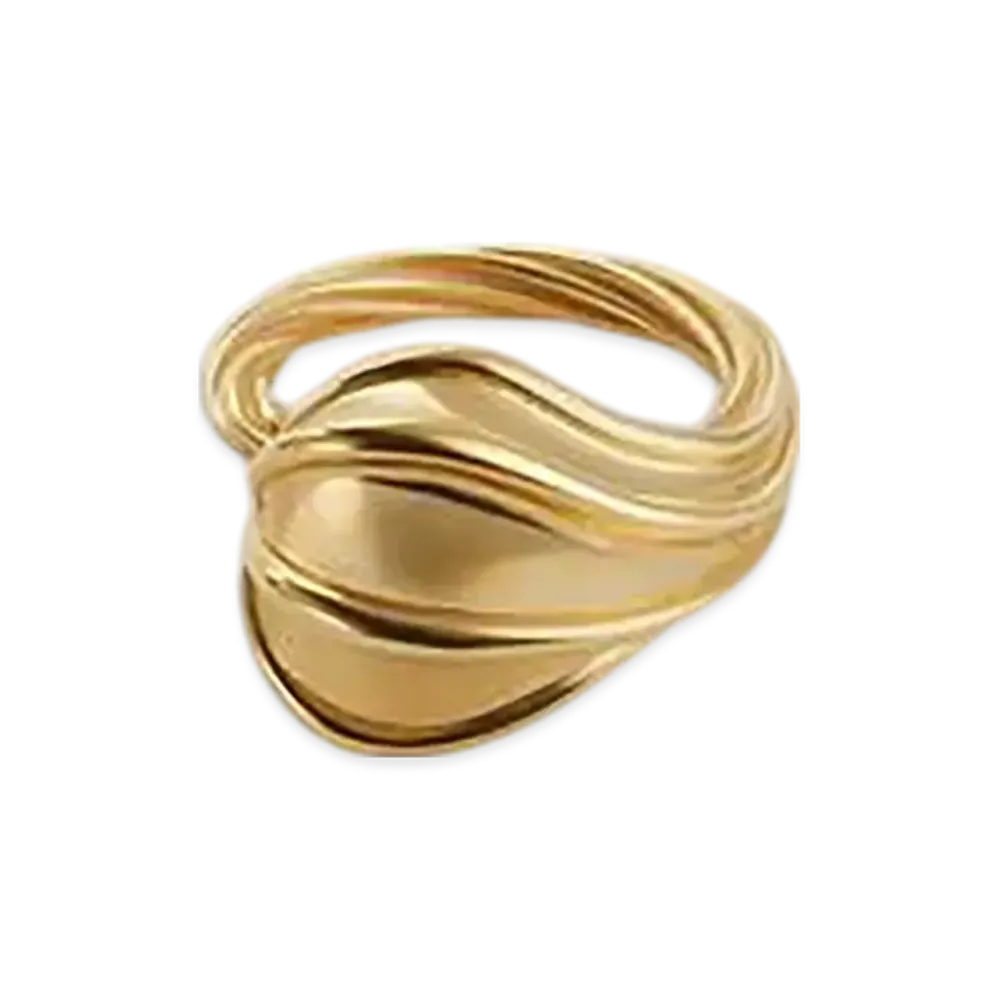Bottega Veneta Drop Ring "Yellow Gold"