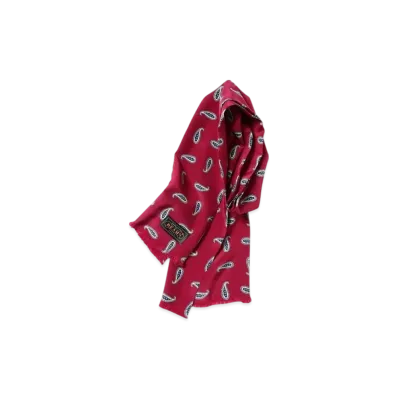 BEAMS Paisley Print Scarf "Red"