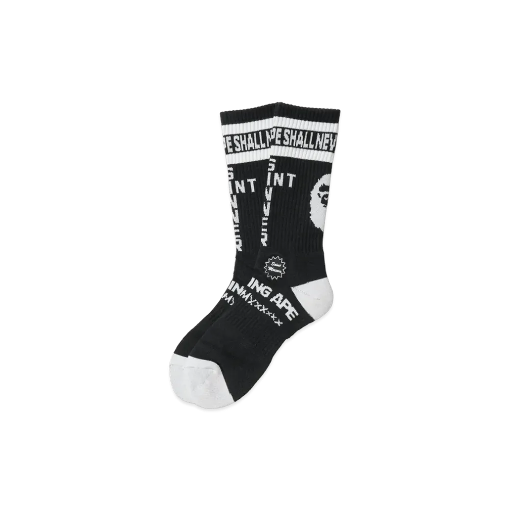 SAINT Mxxxxxx x A BATHING APE Socks "Black" SM-YS8-0000-C37