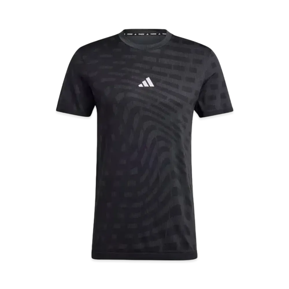 adidas Gym+ Training Seamless Short Sleeve T-Shirt "Black/Grey Six"