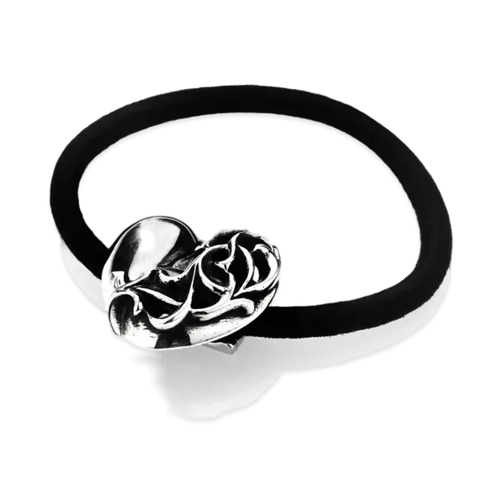 Chrome Hearts Hair Band # 2 Heart Bracelet "Black"