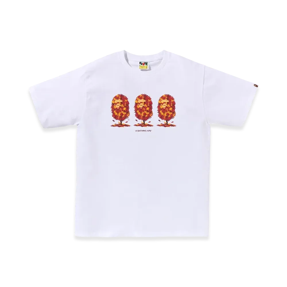 A BATHING APE Autumn APE Head Tee "White"