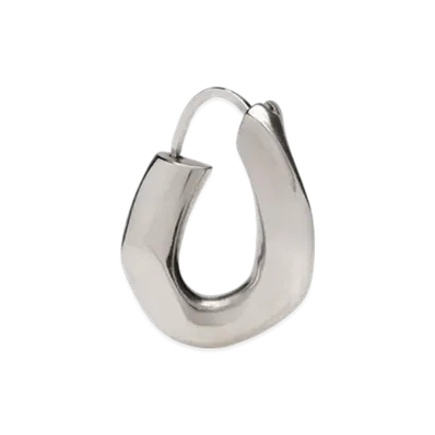 Maison Margiela Maillon Earrings Single Curved Link "Silver"