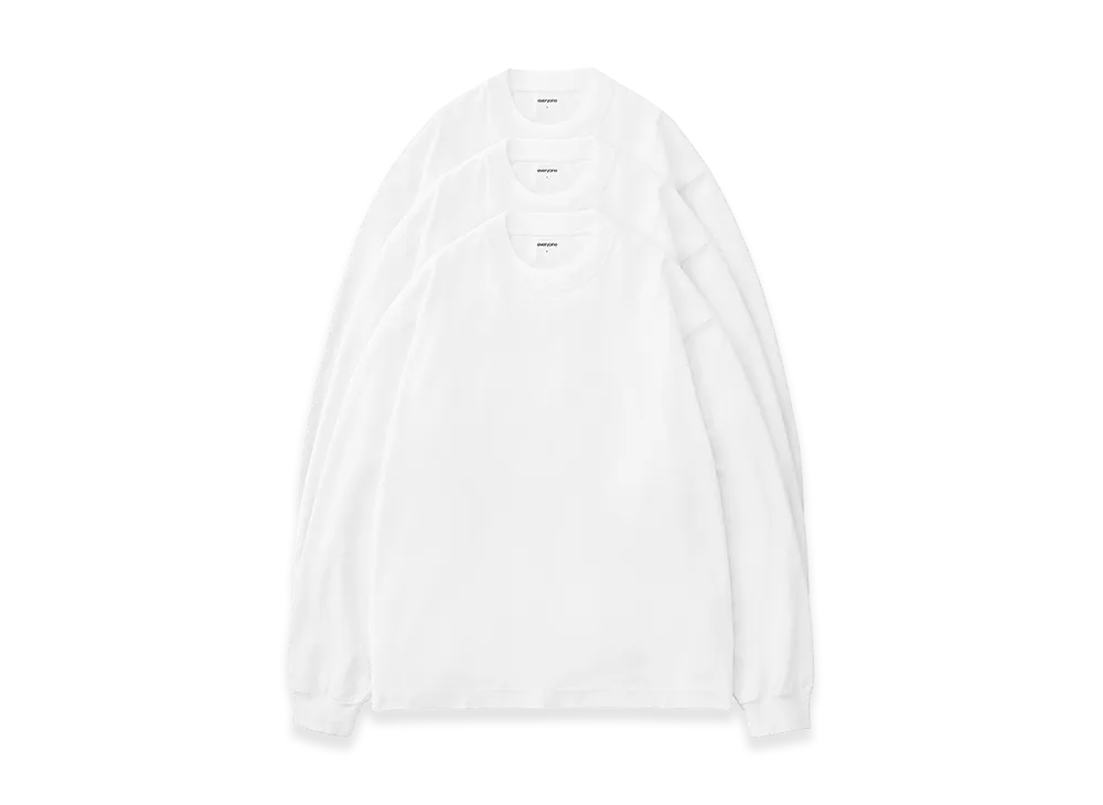 everyone 3P Long Sleeve Tee Shirts "White"