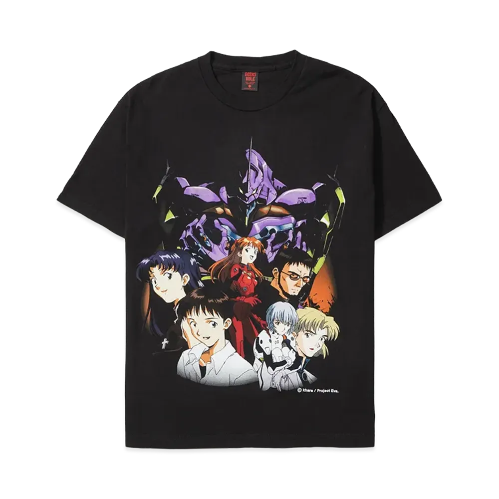 Geeks Rule 15 Silkscreen Printing × Neon Genesis Evangelion T-Shirt Vol.02 "Black"