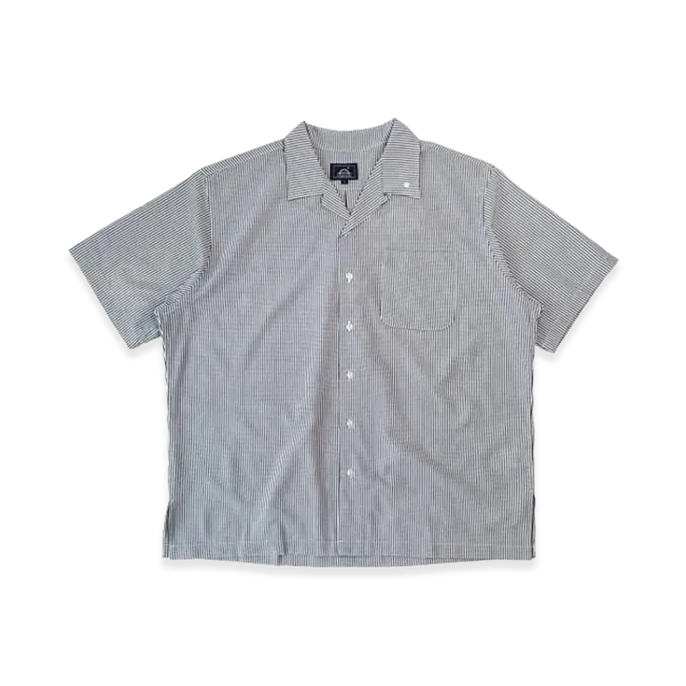 STABRIDGE Dotair Open Collar S/S Shirts "Black/White"