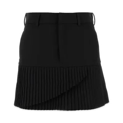 MM6 Maison Margiela Women's Stretch Twill Mini Skirt "Black"
