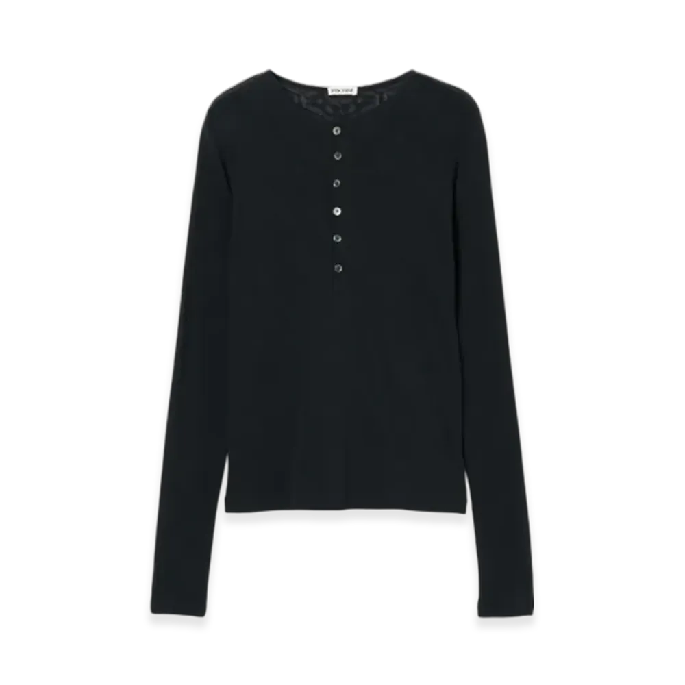 INSCRIRE Flower Lace Long Sleeve "Black"