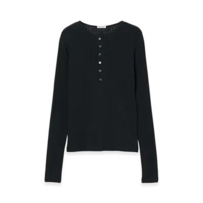 INSCRIRE Flower Lace Long Sleeve "Black"