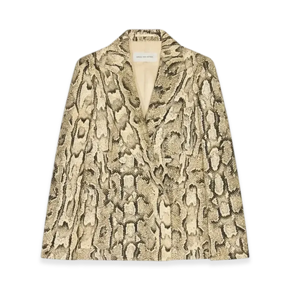 DRIES VAN NOTEN Women's Jacquard Blazer "Beige"