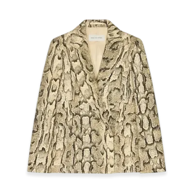 DRIES VAN NOTEN Women's Jacquard Blazer "Beige"