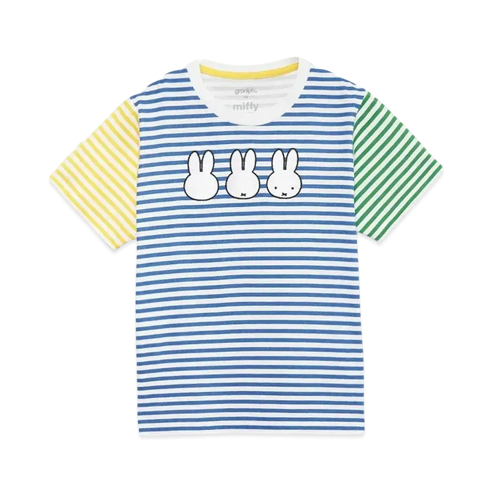 graniph x Miffy Face Line Kids T-Shirt "Ivory"
