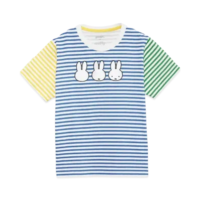 graniph x Miffy Face Line Kids T-Shirt "Ivory"