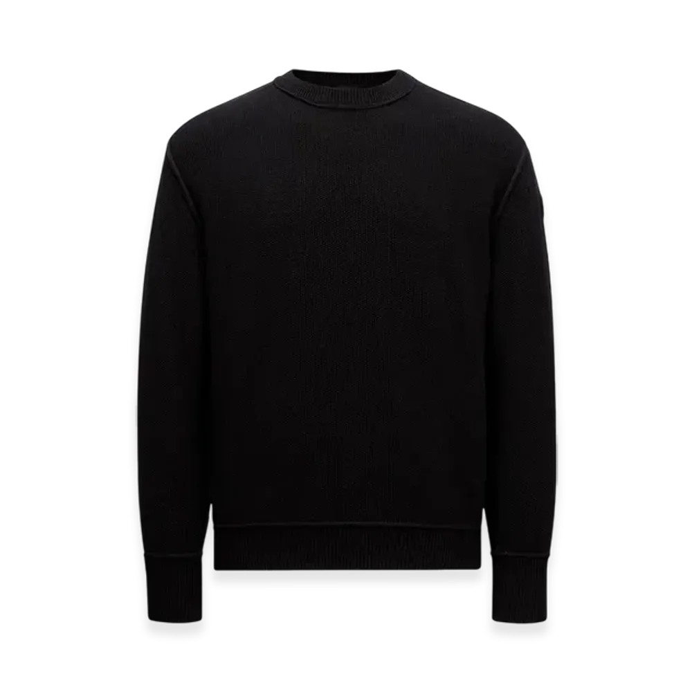 MONCLER Textured Cotton Jumper "Black"