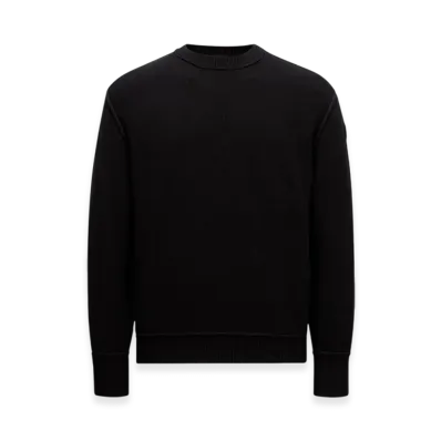 MONCLER Textured Cotton Jumper "Black"
