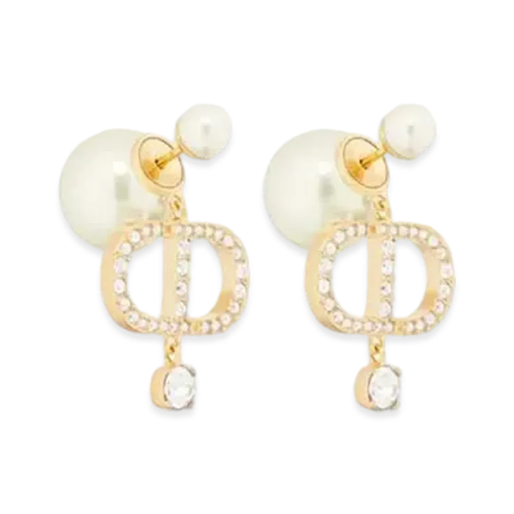 Dior Tribales Earrings Metal and Crystals "Gold/Silver"