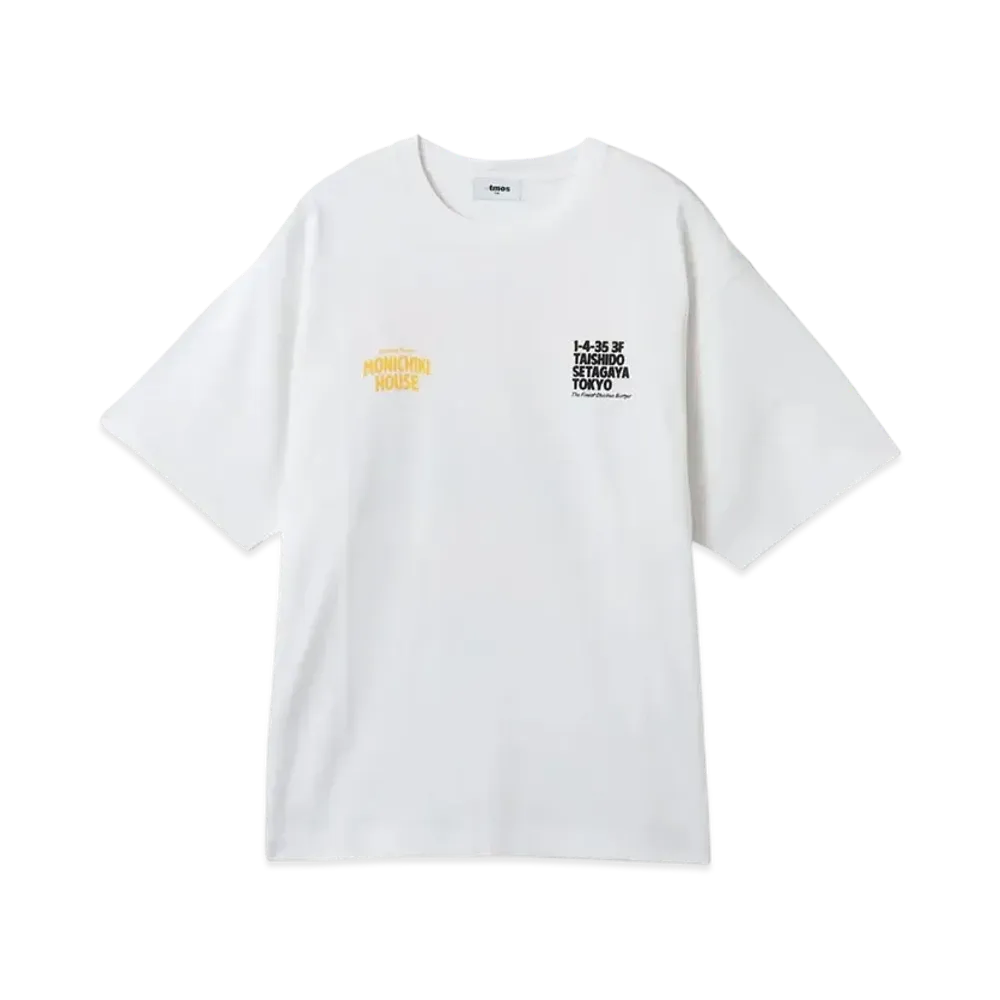 atmos pink x MONICHIKI HOUSE Address T-Shirt "White"