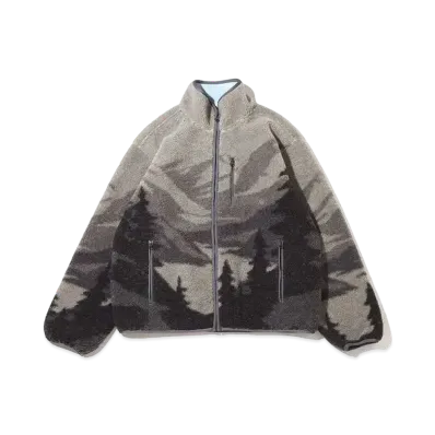 atmos Mountain Graphic Zip Up Fleece "Black"