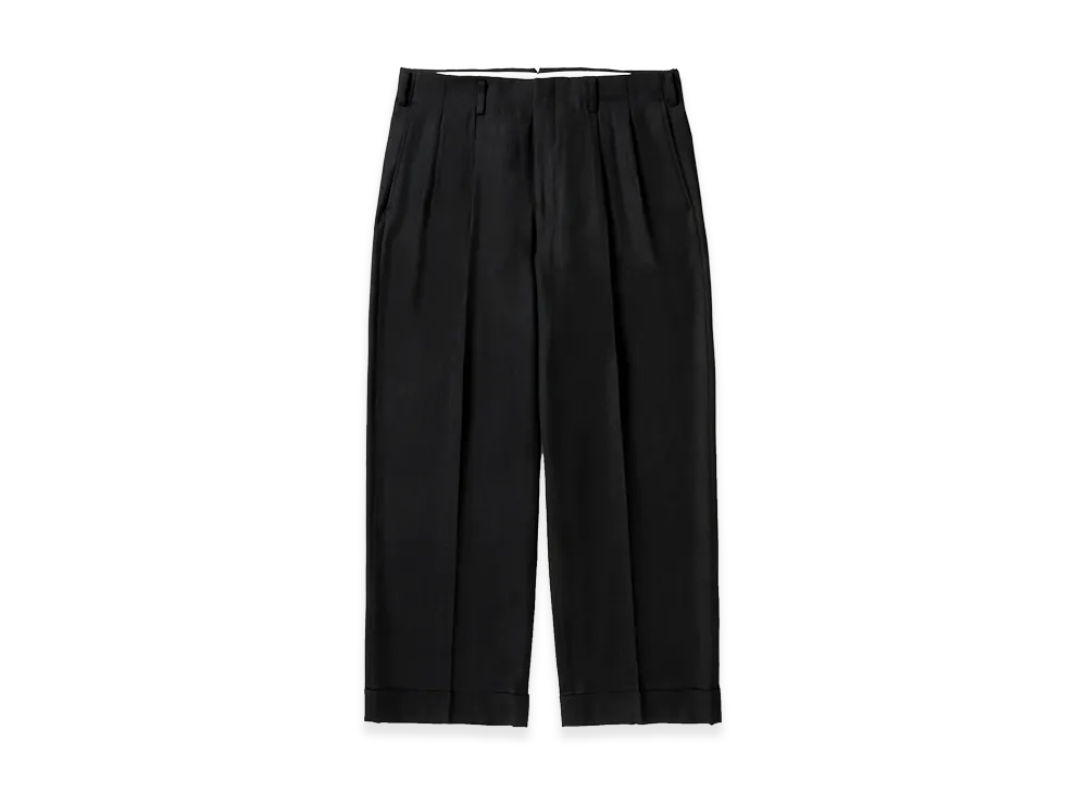 A.PRESSE Wool Wide Tapered Trousers "Charcoal"
