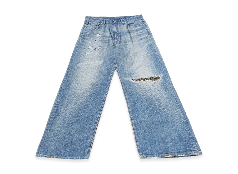 A BATHING APE x mastermind JAPAN Denim Pants "Light Indigo"