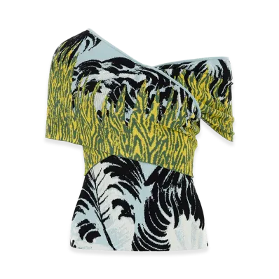 Bottega Veneta Women's Embroidered Jacquard Top "Multicolor"