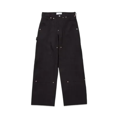 SUGARHILL Twisted Heather Denim Pants Double Knee "Red/Black"