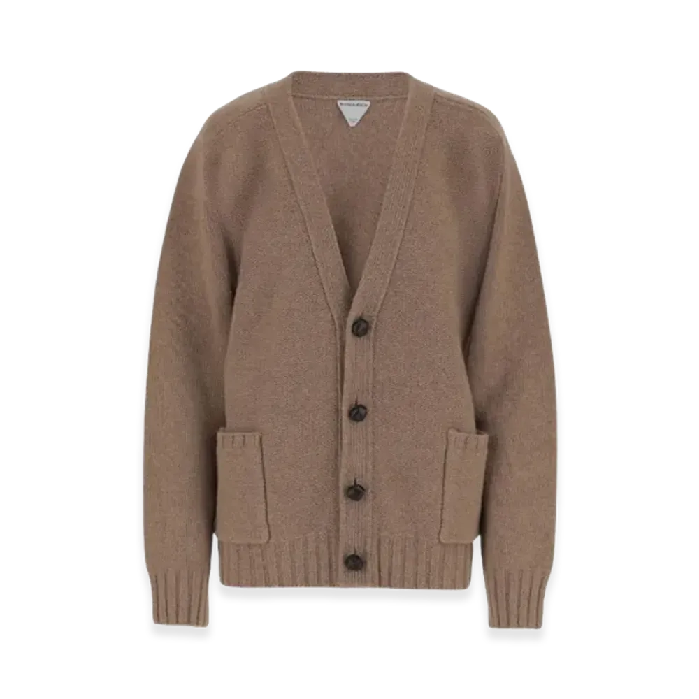 Bottega Veneta Biscuit Wool Cardigan "Camel"