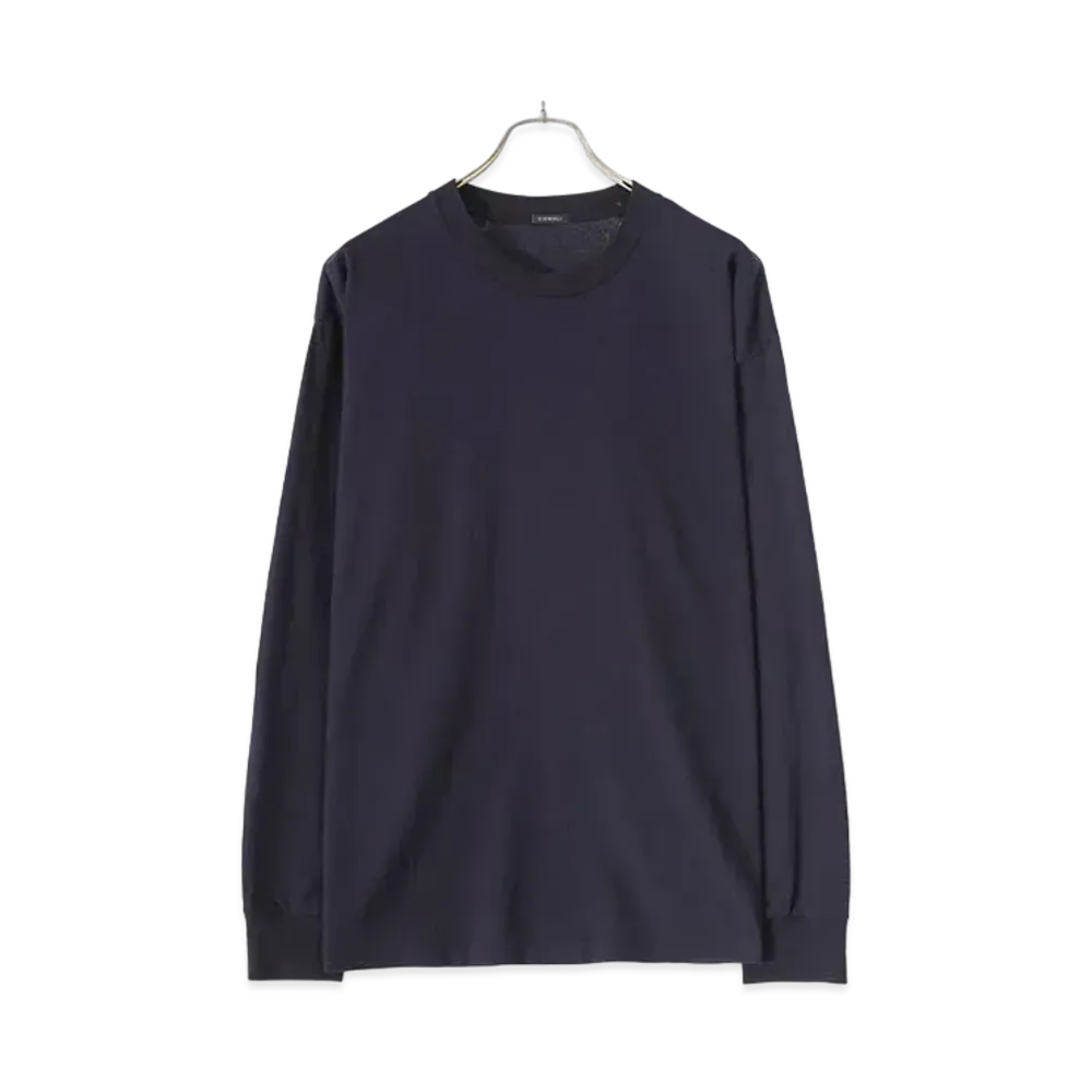 COMOLI Kubotenjiku Long Sleeve T-shirt "Navy"