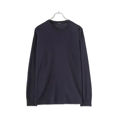 COMOLI Kubotenjiku Long Sleeve T-shirt "Navy"