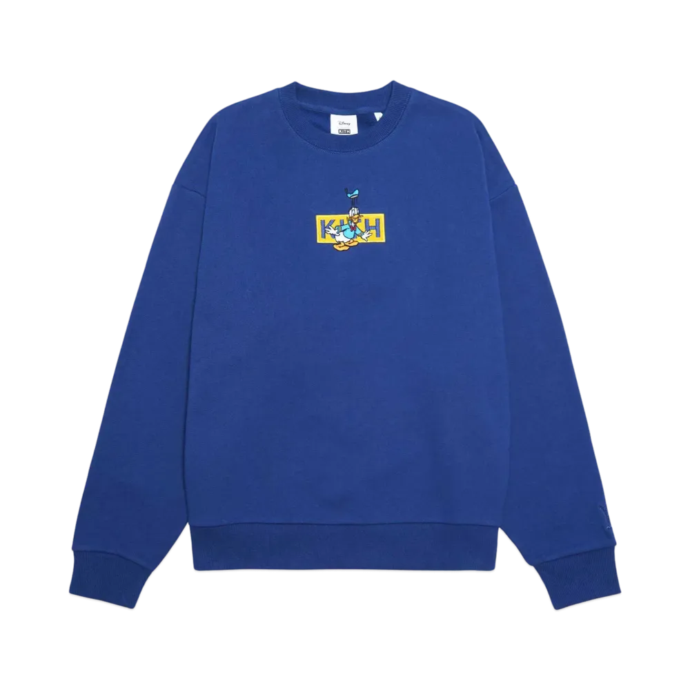 Kith x Disney Mickey & Friends Cyber Monday Donald Duck Classic Logo Williams Crewneck "Cyanotype"