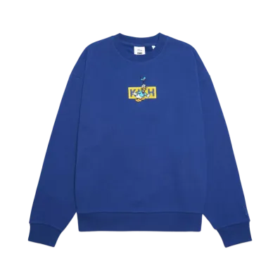 Kith x Disney Mickey & Friends Cyber Monday Donald Duck Classic Logo Williams Crewneck "Cyanotype"