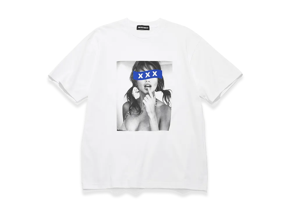 GOD SELECTION XXX Blue Box Logo Monochrome Photo Tee GX-S26-ST-13 "White"