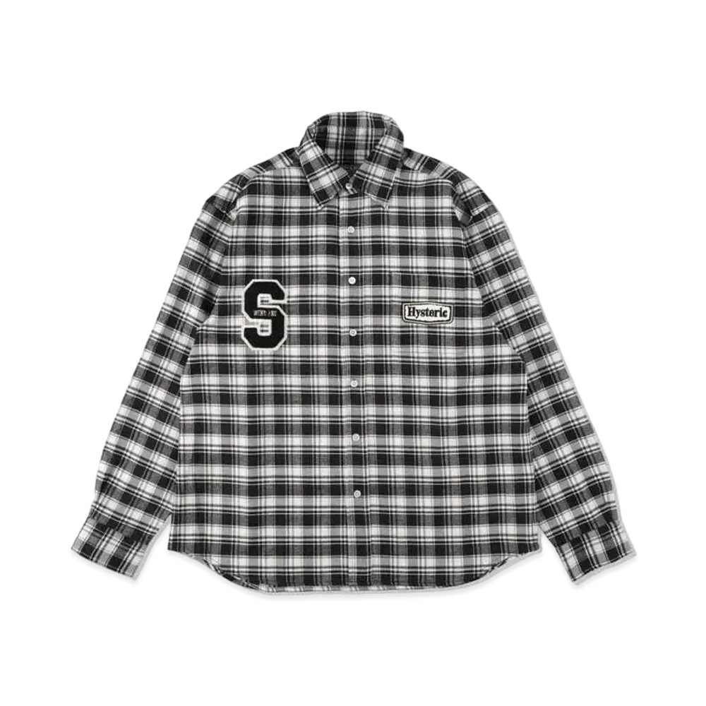 WIND AND SEA x HYSTERIC GLAMOUR Check Shirt "White"