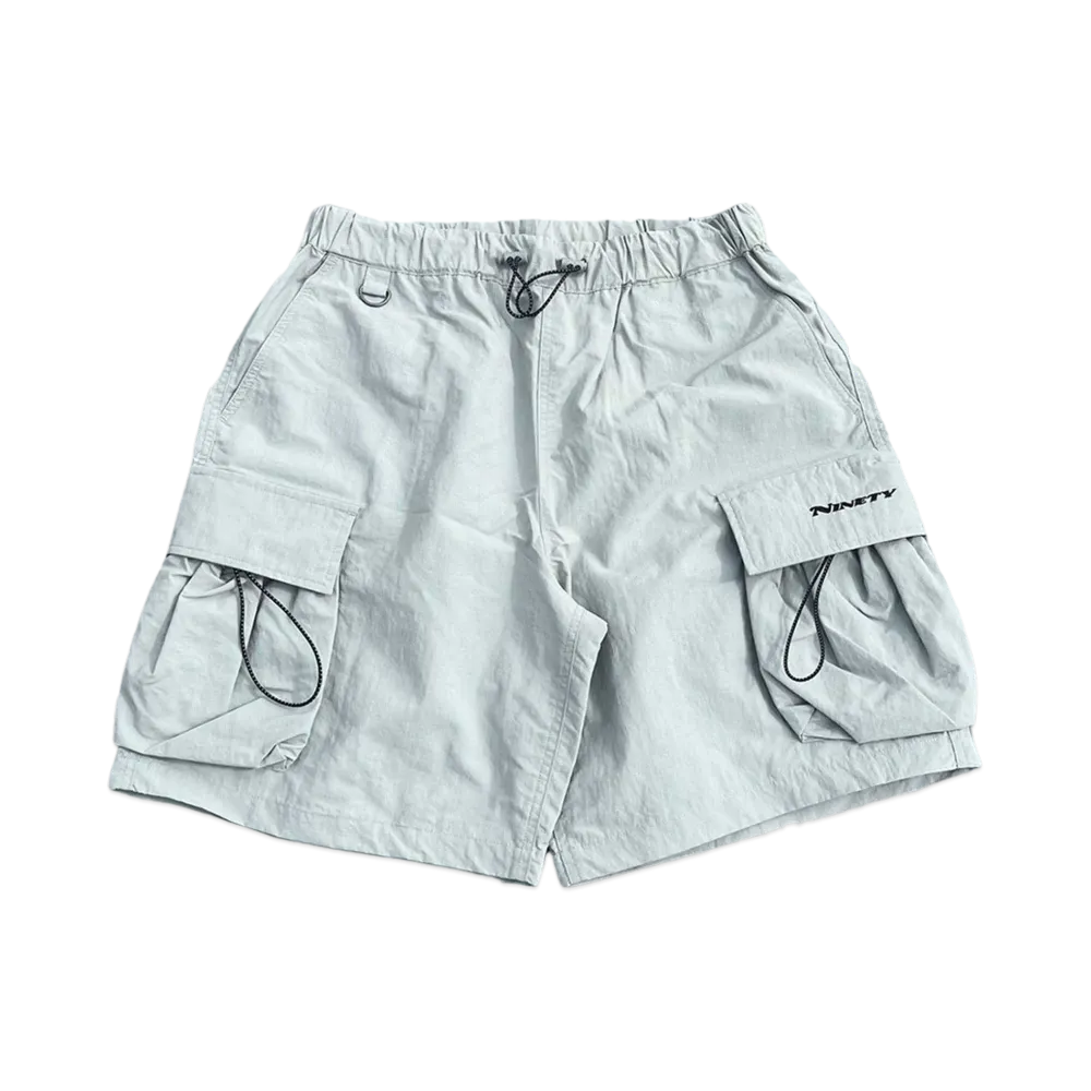 9090 Big Pocket Nylon Pants Half Pants "GRAY"