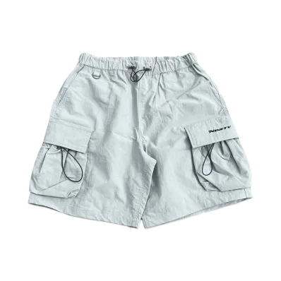 9090 Big Pocket Nylon Pants Half Pants "GRAY"