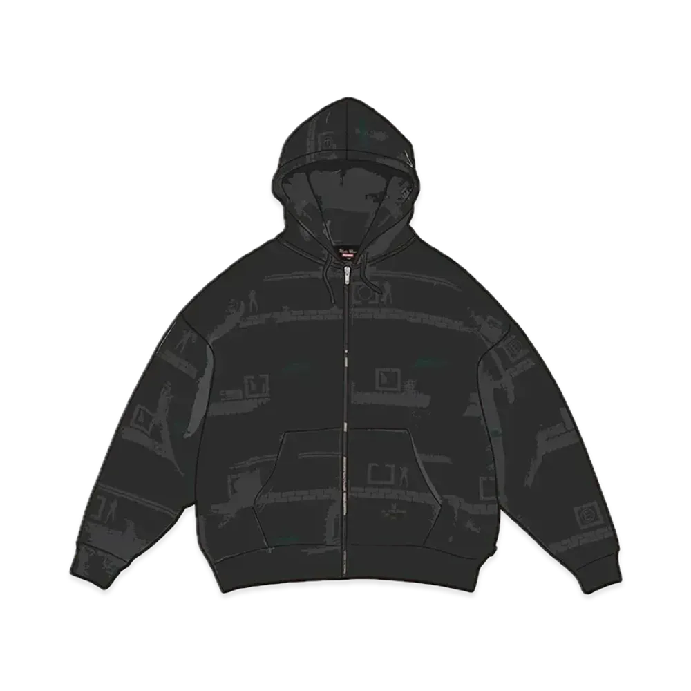 Supreme x UNDERCOVER Zip Up Hooded Sweatshirt "Black"