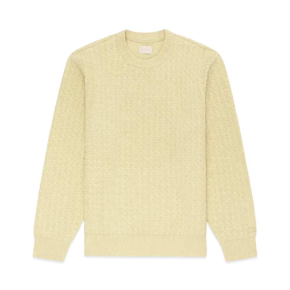Aime Leon Dore Wavy Cashmere Crewneck Sweater "Yellow"