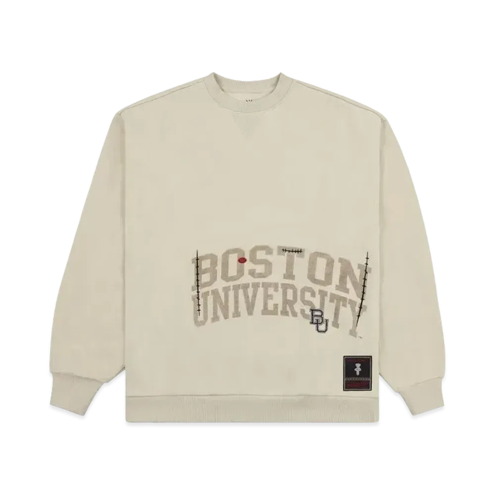 Travis Scott x M&N x Boston University Crewneck "Ivory"