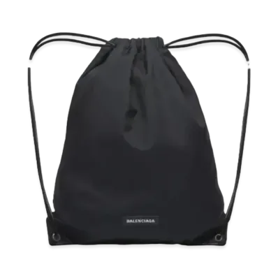 BALENCIAGA Explorer Drawstring Bag "Black"