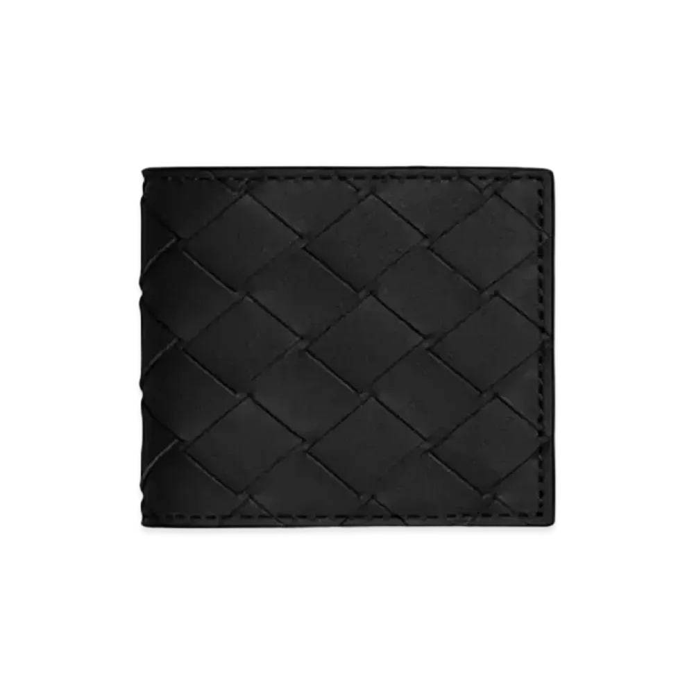 Bottega Veneta Folded Coin Purse "Nero"