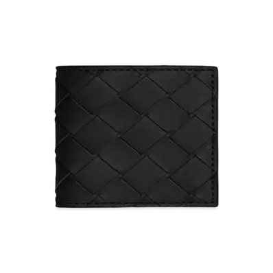 Bottega Veneta Folded Coin Purse "Nero"