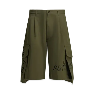 COMME des GARCONS SHIRT Cargo Shorts With Print "Green"